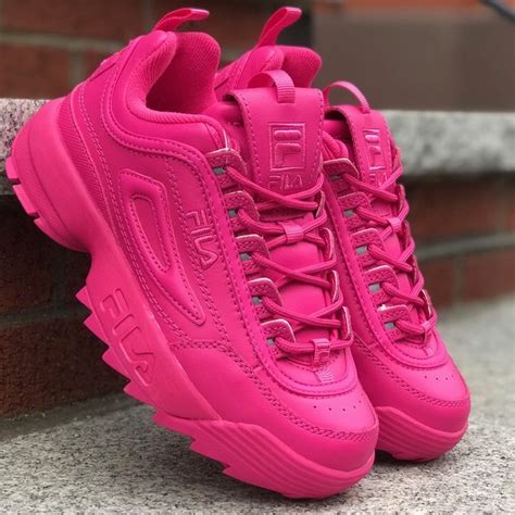 bright pink sneakers for women.